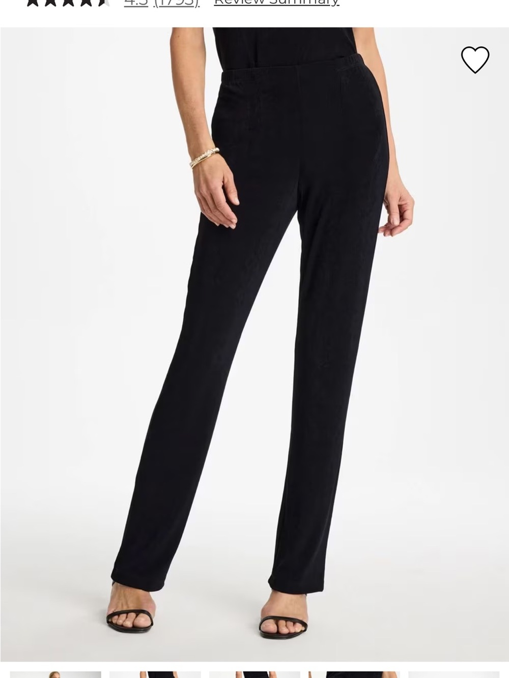 Chico’s Travelers Black Pull On Slinky Pants Size Large Short